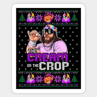 Macho The Cream of The Crop Wrestling Ugly Xmas Christmas Sticker